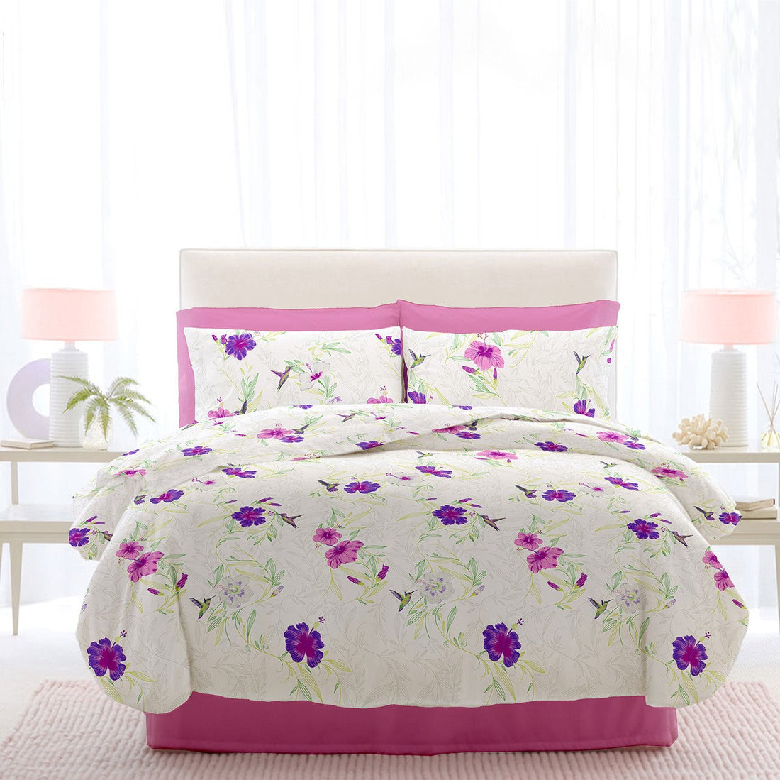 Lenjerie pat Renforce RIU Rosemallow-03 Rosebloom
