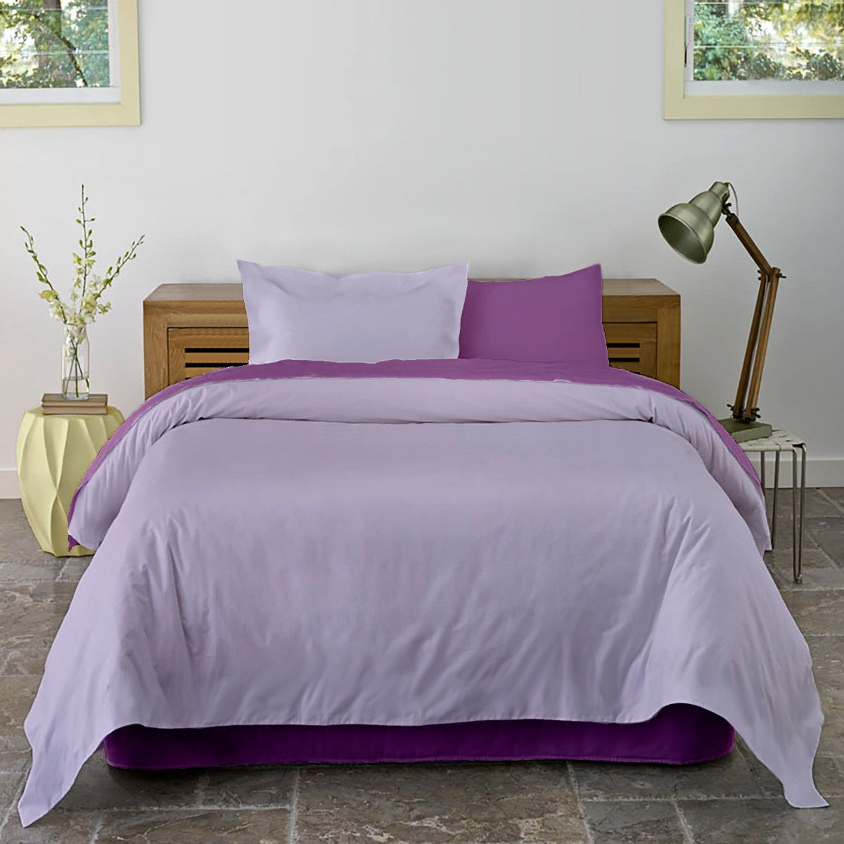 Lenjerie pat Renforce Lila & Iris Orchid