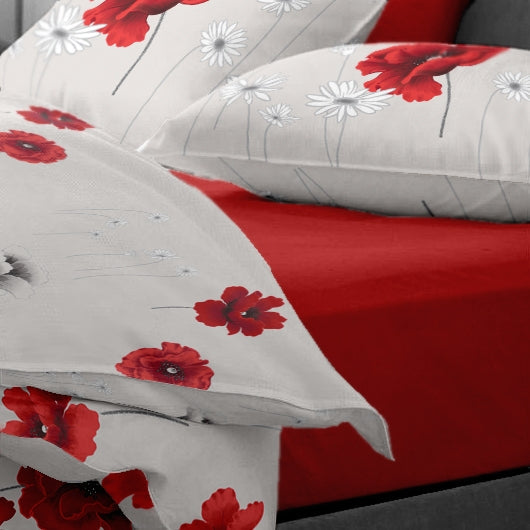 Lenjerie pat Renforce desen Poppy Field+Lollipop