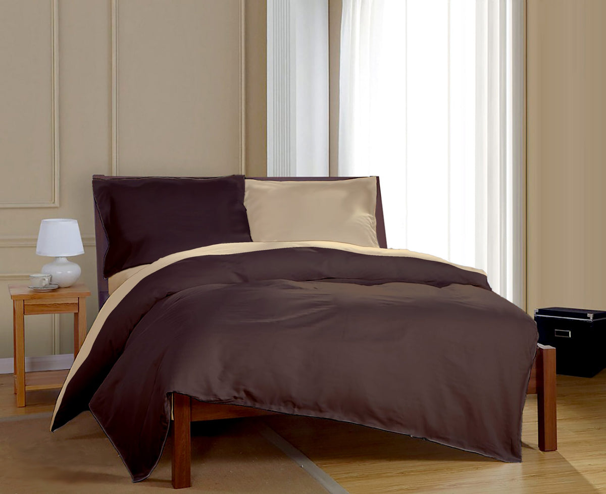 Lenjerie pat Renforce Moka & Honey Peach
