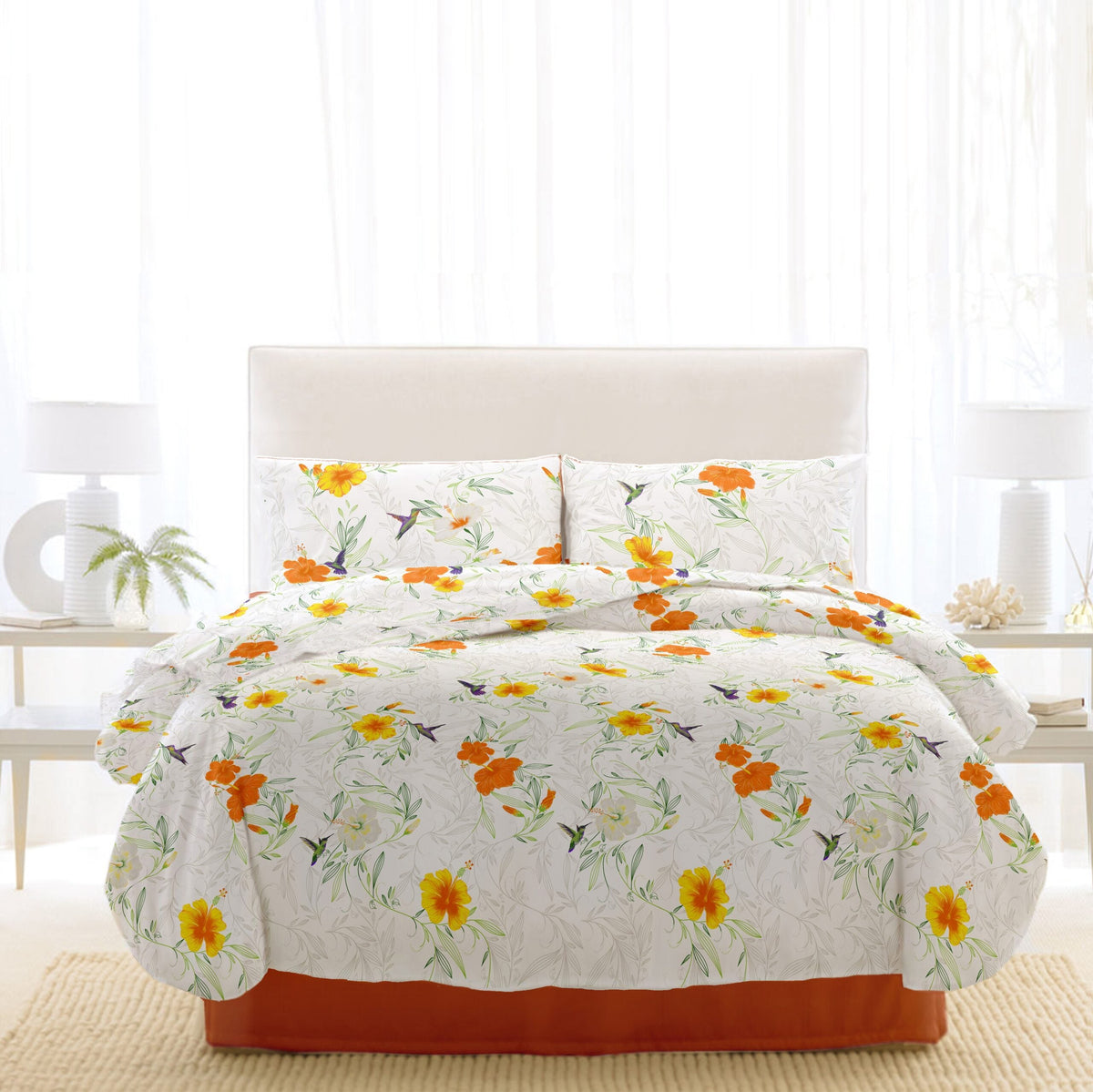 Lenjerie pat Renforce desen Rosemallow v.2