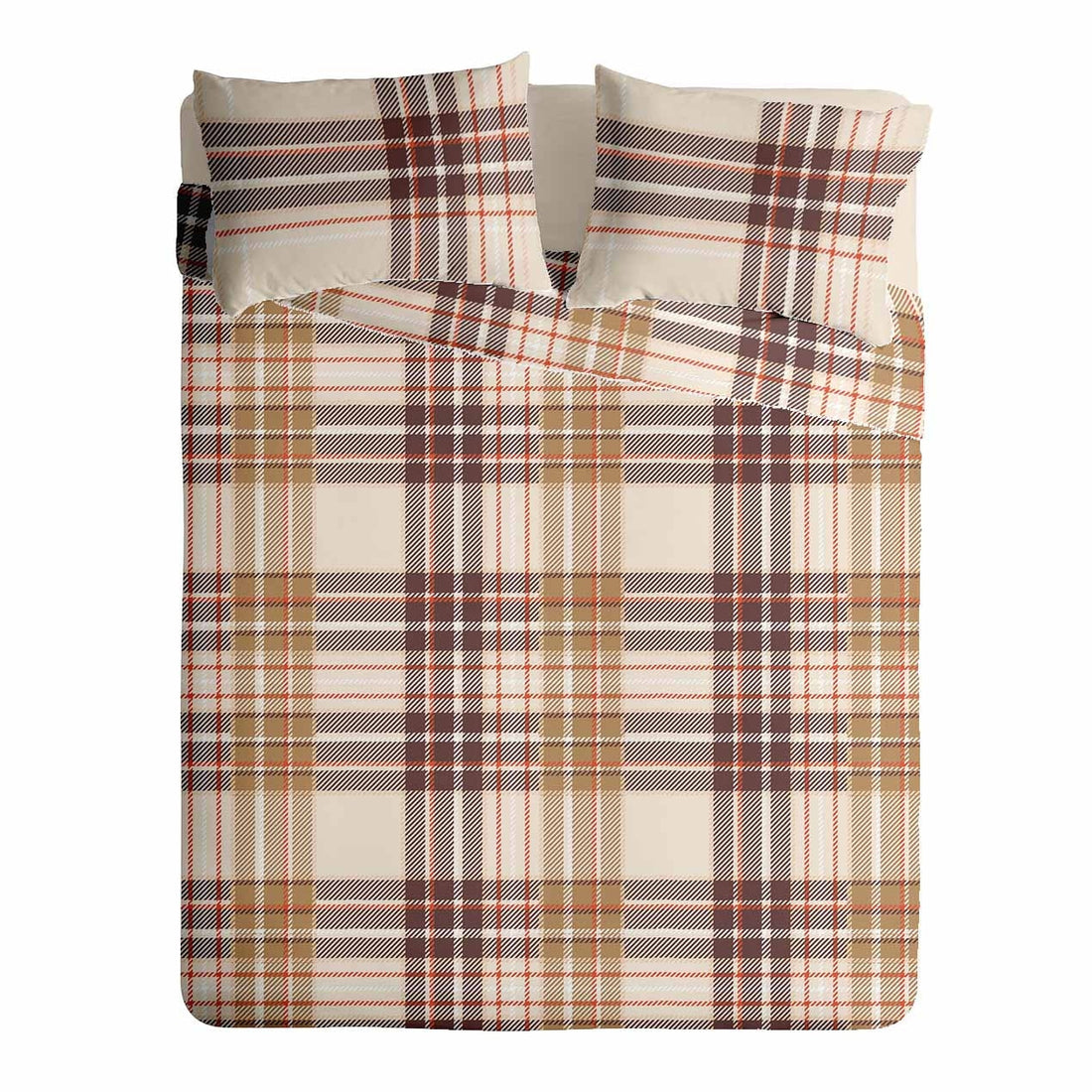 Lenjerie pat Renforce 100% bumbac, desen PLAID V1, cod RIU