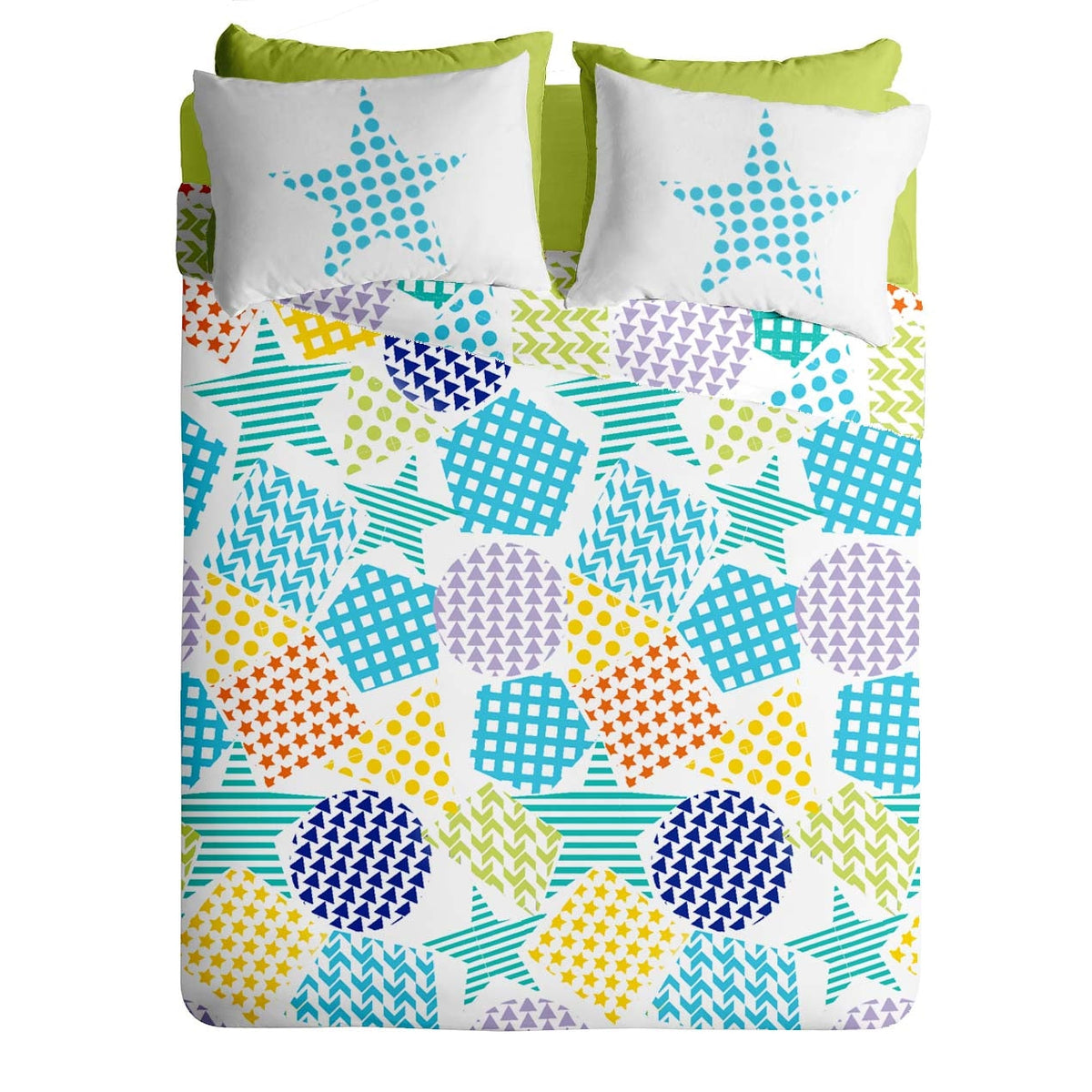 Lenjerie pat Renforce 100% bumbac, desen PLAYGROUND V2, cod RIU