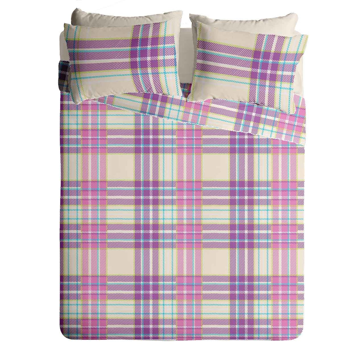 Lenjerie pat Renforce 100% bumbac, desen PLAID V2, cod RIU