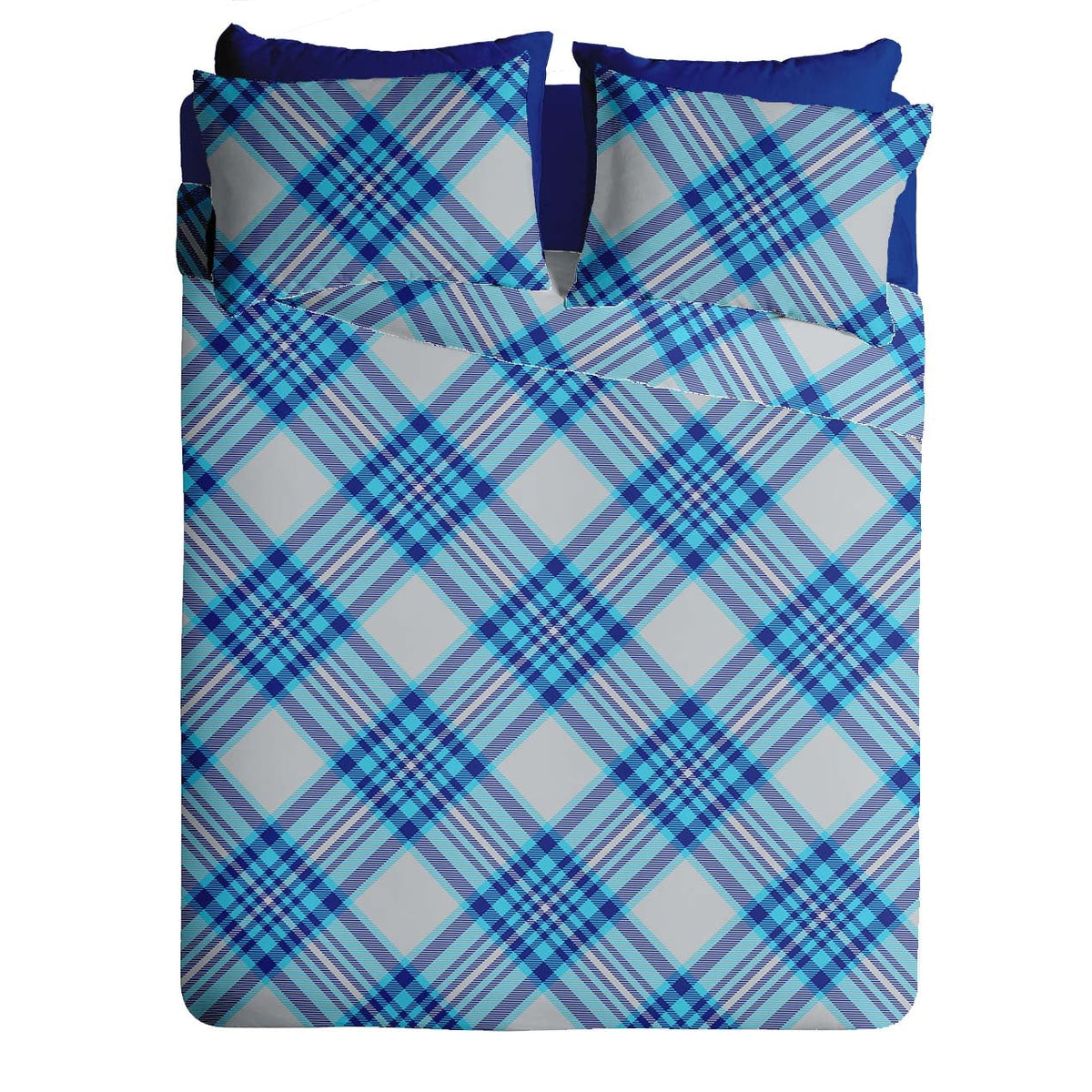 Lenjerie pat Crepe 100% bumbac, desen SCOTTISH V5, cod CIU