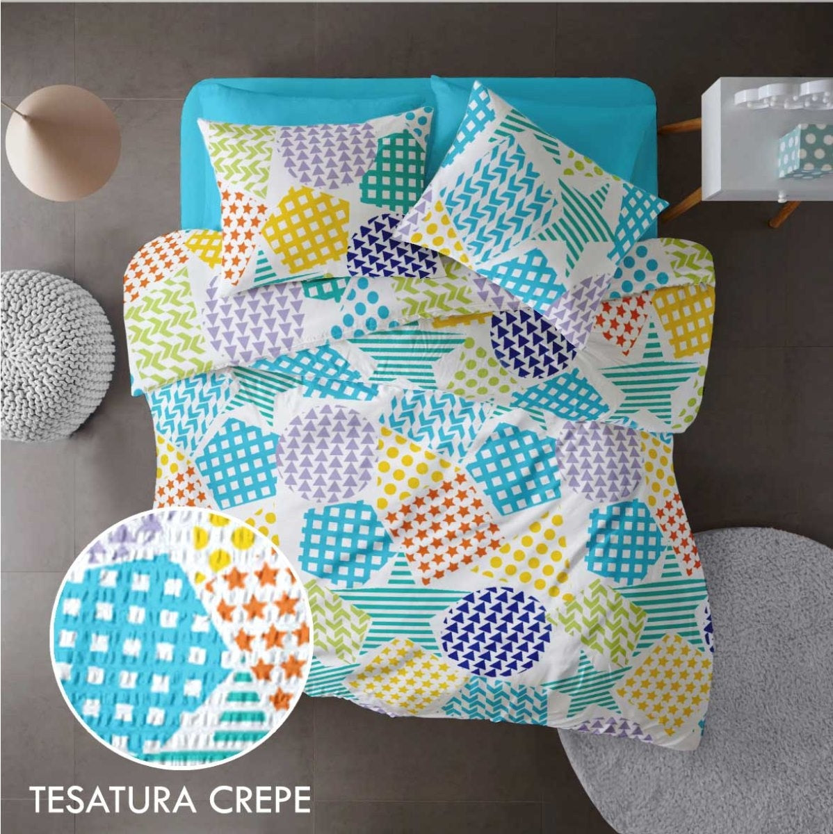 Pilota matlasata Crepe desen Playground V2