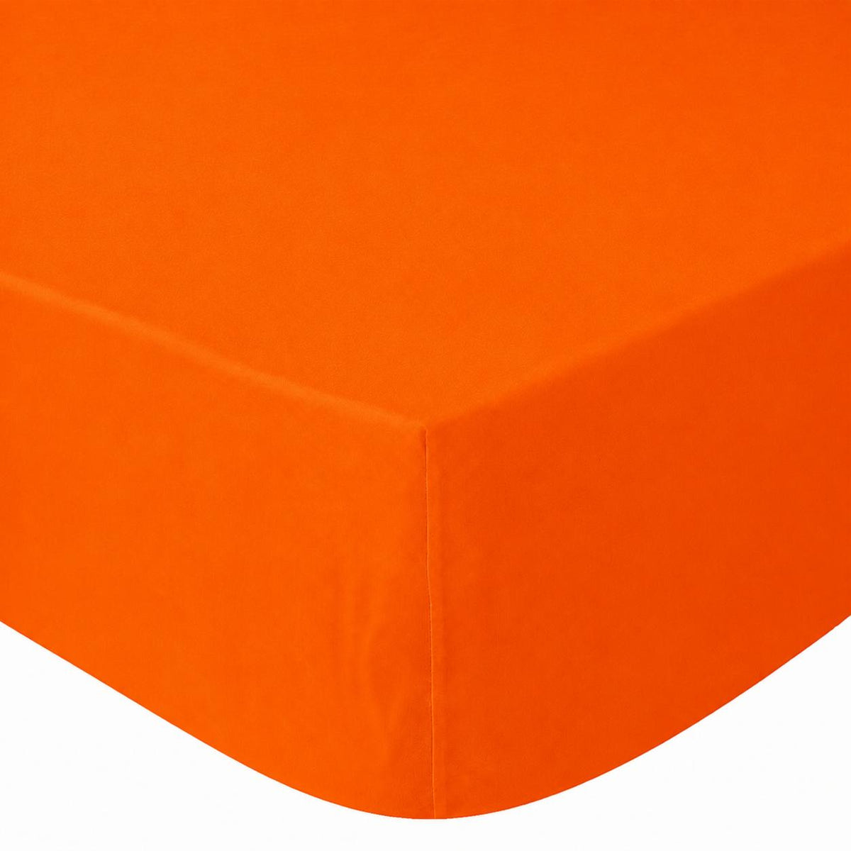 Cearceaf pat cu elastic Crepe Portocaliu Persimon
